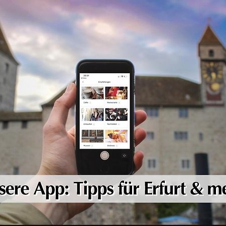 80M2 3R Wohnung Mit Privatem Parkplatz, Kingsize Betten, Smart-Tv, Etc Erfurt Luaran gambar