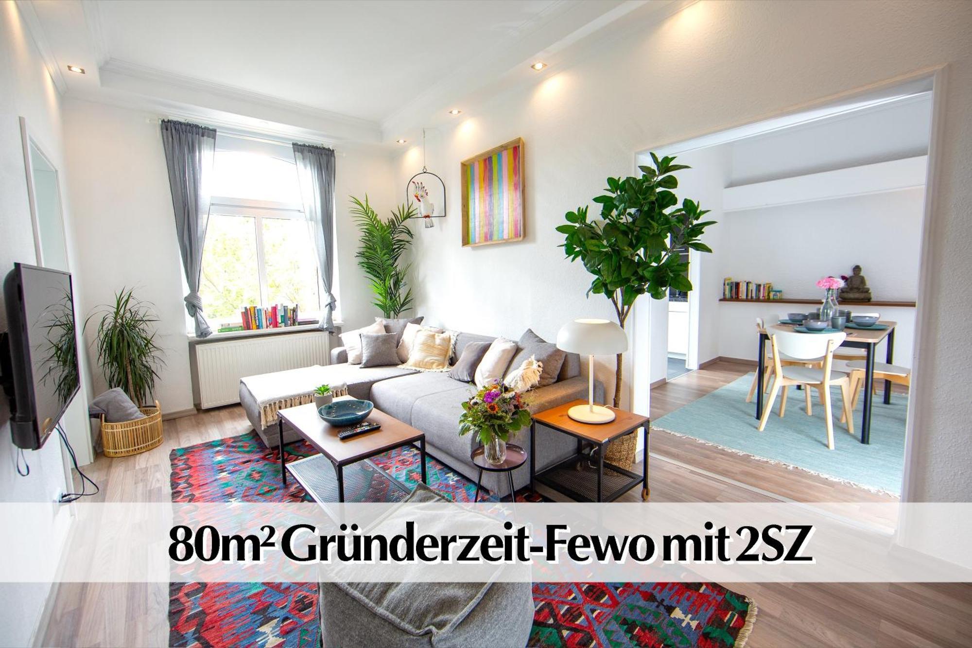 80M2 3R Wohnung Mit Privatem Parkplatz, Kingsize Betten, Smart-Tv, Etc Erfurt Luaran gambar